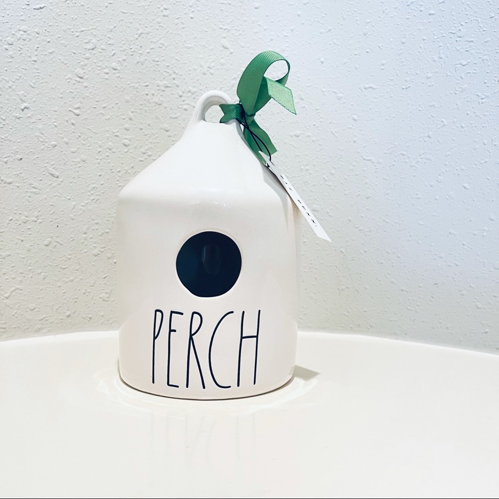 Rae Dunn “Perch” Round Birdhouse OS NWT